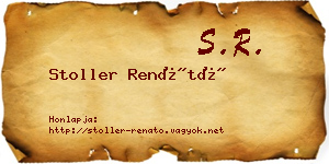 Stoller Renátó névjegykártya
